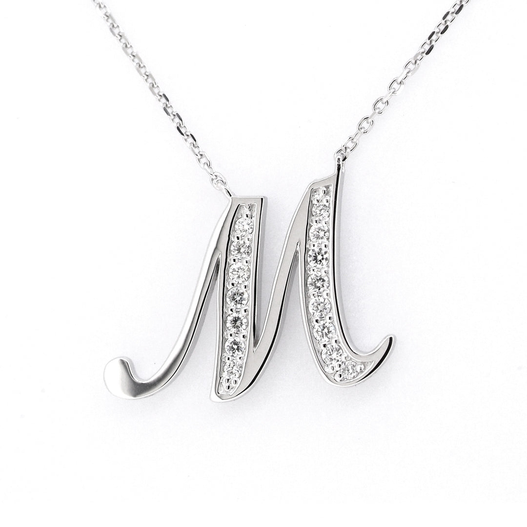 Initial Diamond Pendant - M