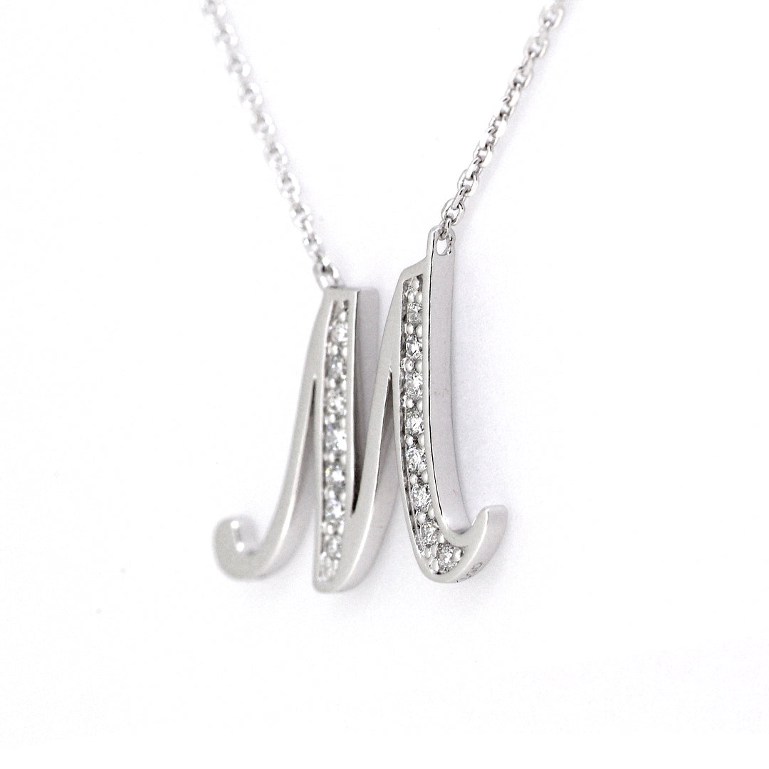 Initial Diamond Pendant - M