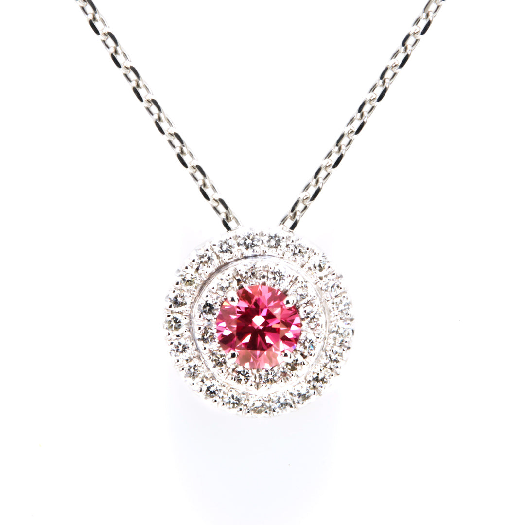 Fancy Vivid Pink Pendant (0.36ct Fancy Vivid Purplish Pink VS2)