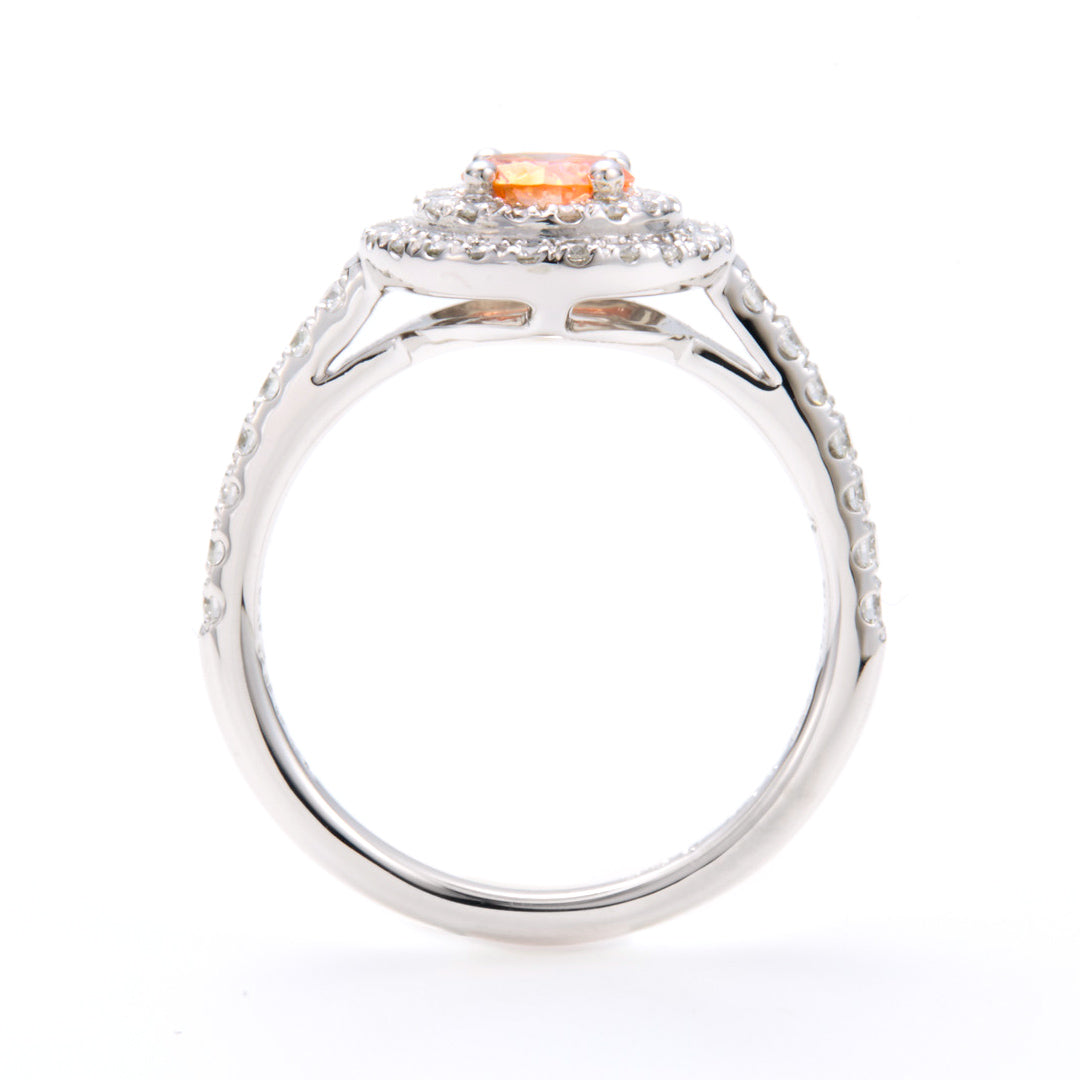 Fancy Intense Pinkish Orange Ring (0.41ct Fancy Intense Pinkish Orange SI1)