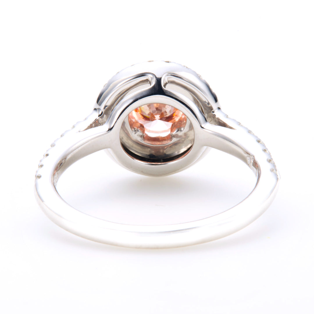 Fancy Intense Pinkish Orange Ring (0.41ct Fancy Intense Pinkish Orange SI1)